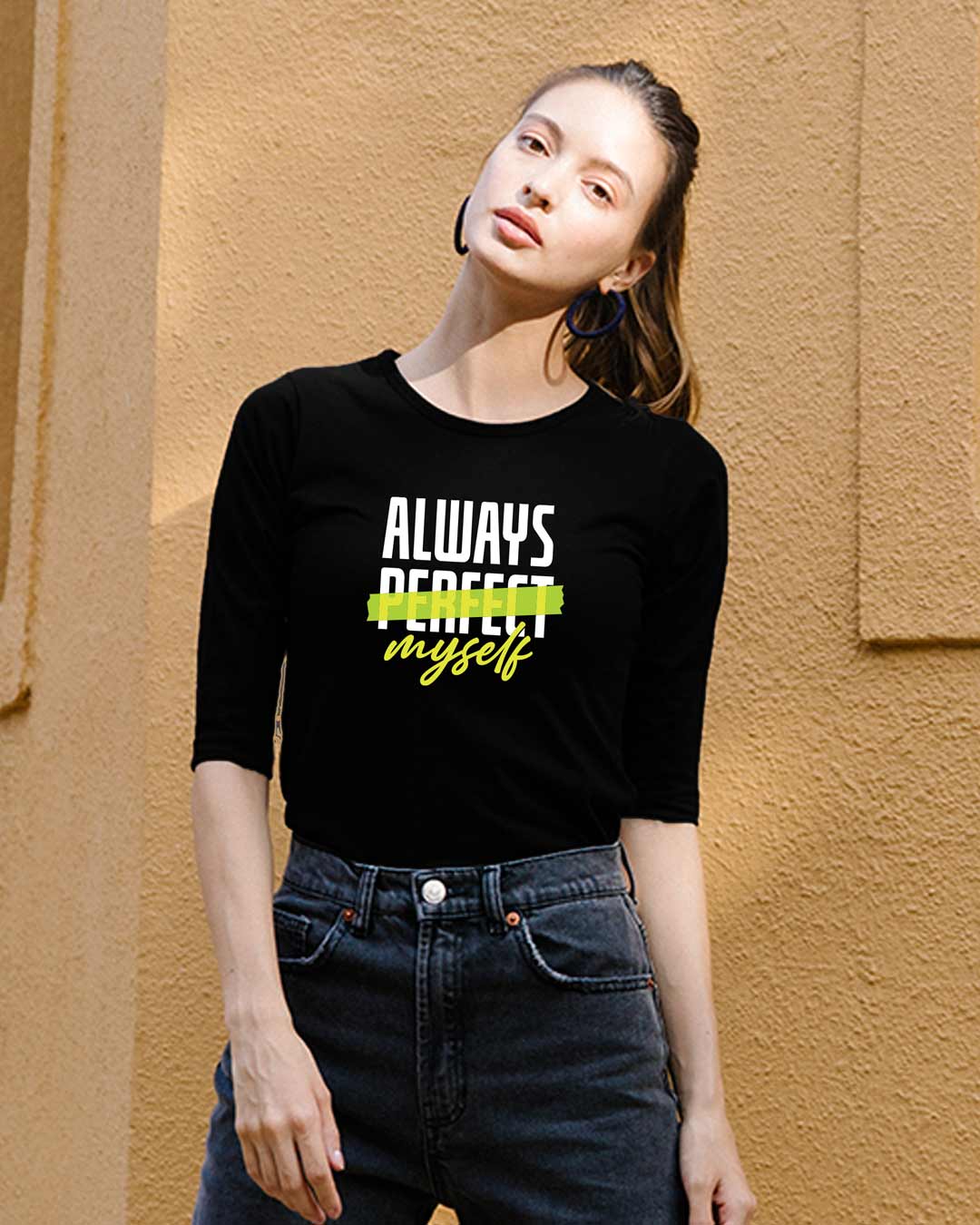 Always Myself Round Neck 3/4 Sleeve T-Shirts Black Women' Printed Round Neck 3/4 Sleeve T-Shirts Bewakoof.com
Always Myself Round Neck 3/4 Sleeve T-Shirts Black Women' Printed Round Neck 3/4 Sleeve T-Shirts Bewakoof.com