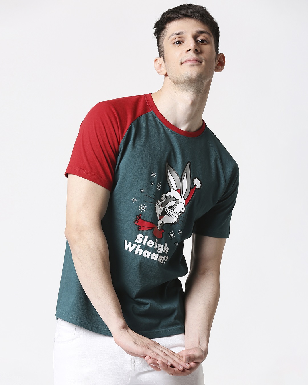 Men Flock Printed Raglan Atlantic Deep T-shirt Men' Round Neck Graphic Half Sleeves T-Shirts Bewakoof.com, Green
Men Flock Printed Raglan Atlantic Deep T-shirt Men' Round Neck Graphic Half Sleeves T-Shirts Bewakoof.com, Green