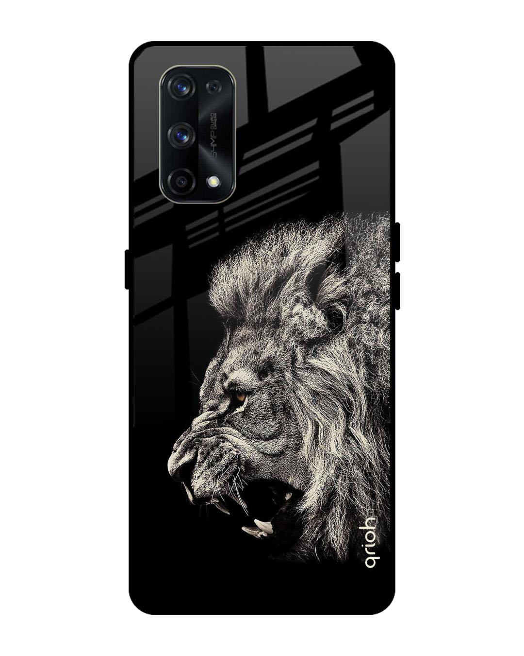 Buy Brave Lion Printed Premium Glass Cover For Realme X Shock Proof