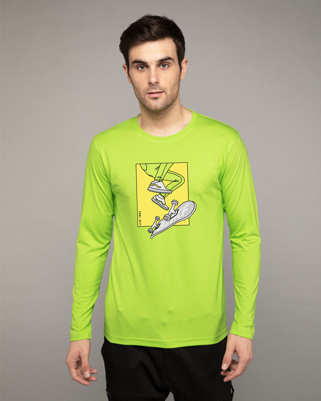 BWKF Skateboard Full Sleeve T-Shirt Men' Printed Full Sleeve T-Shirt Bewakoof.com, Green
BWKF Skateboard Full Sleeve T-Shirt Men' Printed Full Sleeve T-Shirt Bewakoof.com, Green