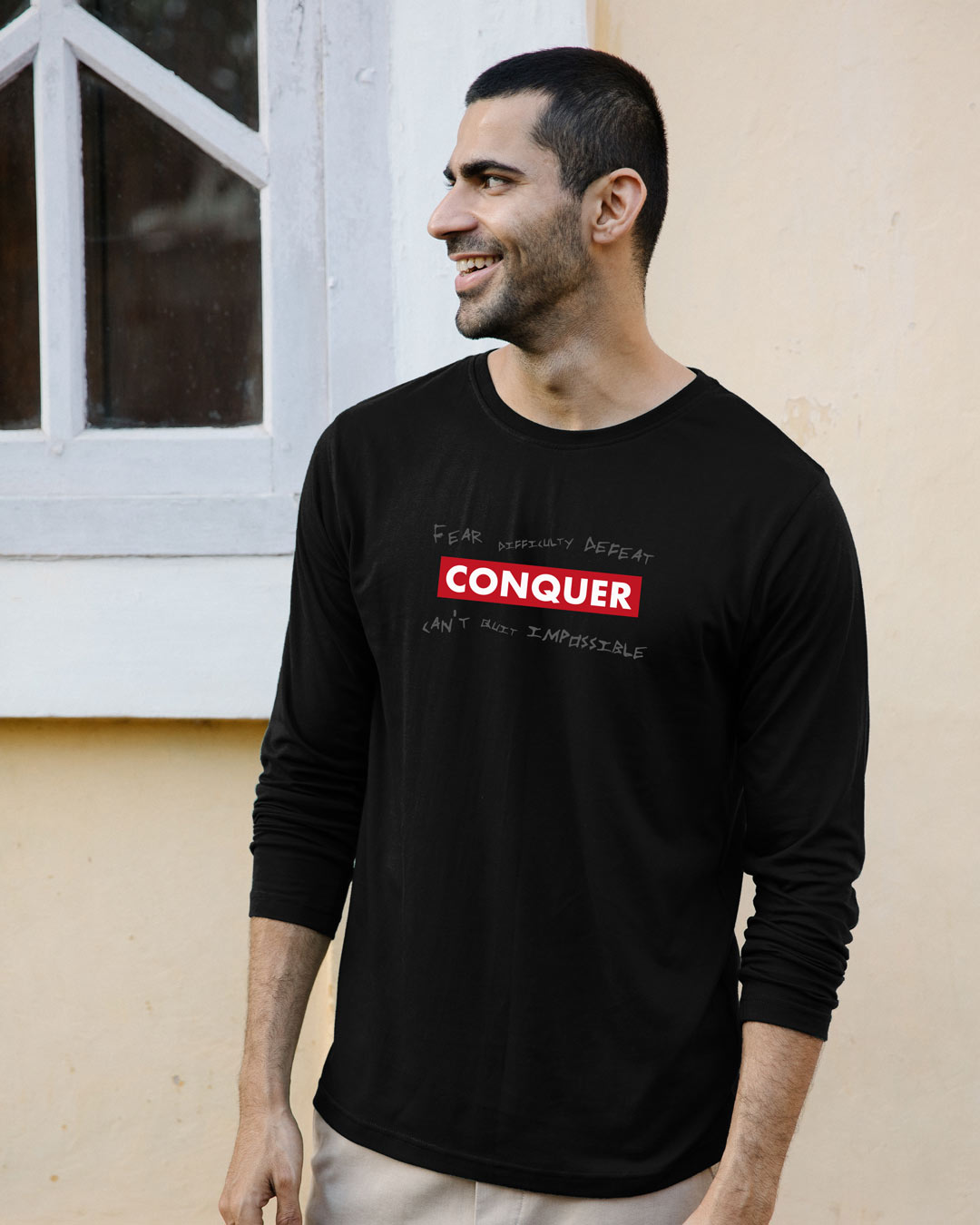 Conquer Strip Full Sleeve T-Shirt Black Men' Printed Full Sleeve T-Shirt Bewakoof.com
Conquer Strip Full Sleeve T-Shirt Black Men' Printed Full Sleeve T-Shirt Bewakoof.com