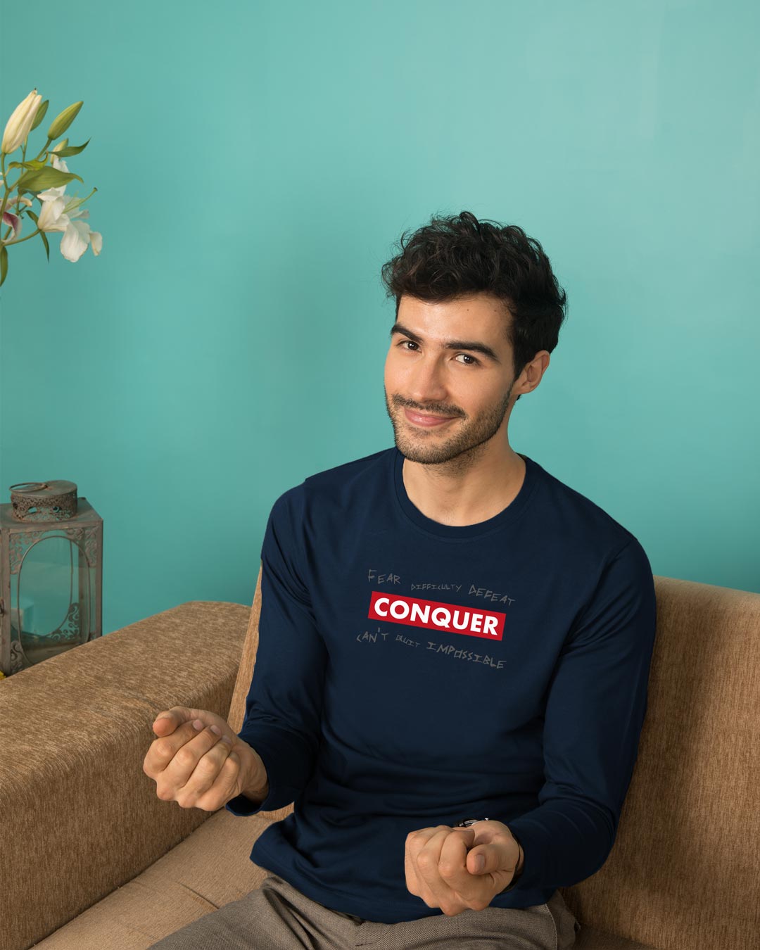 Conquer Strip Full Sleeve T-Shirt Navy Blue Men' Printed Full Sleeve T-Shirt Bewakoof.com
Conquer Strip Full Sleeve T-Shirt Navy Blue Men' Printed Full Sleeve T-Shirt Bewakoof.com