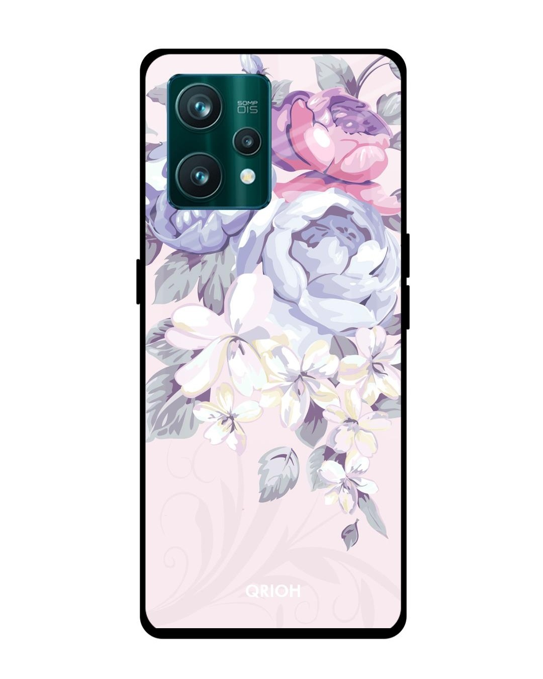 Buy Elegant Floral Printed Premium Glass Cover For Realme 9 Pro 5G