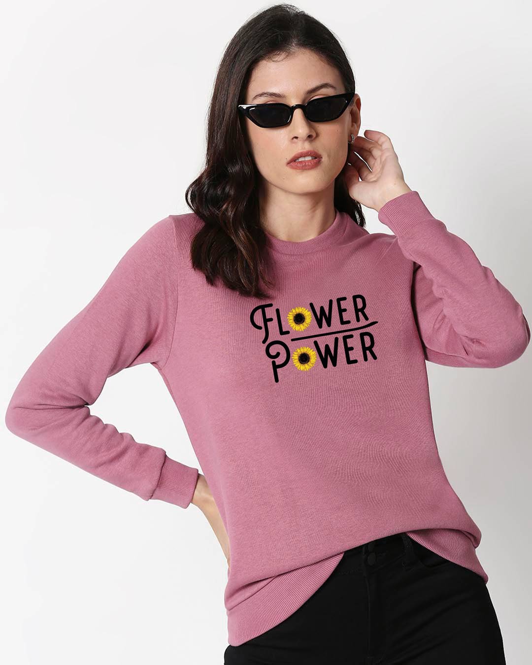 Flower Power Women' Printed Fleece Sweater Women' Printed Fleece Sweater Bewakoof.com, Pink
Flower Power Women' Printed Fleece Sweater Women' Printed Fleece Sweater Bewakoof.com, Pink