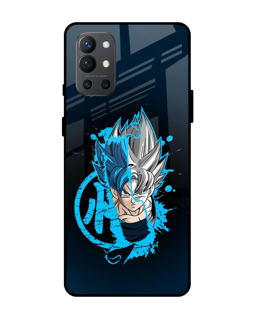 Buy Goku Brush Art Premium Glass Case For OnePlus 9R Shock Proof