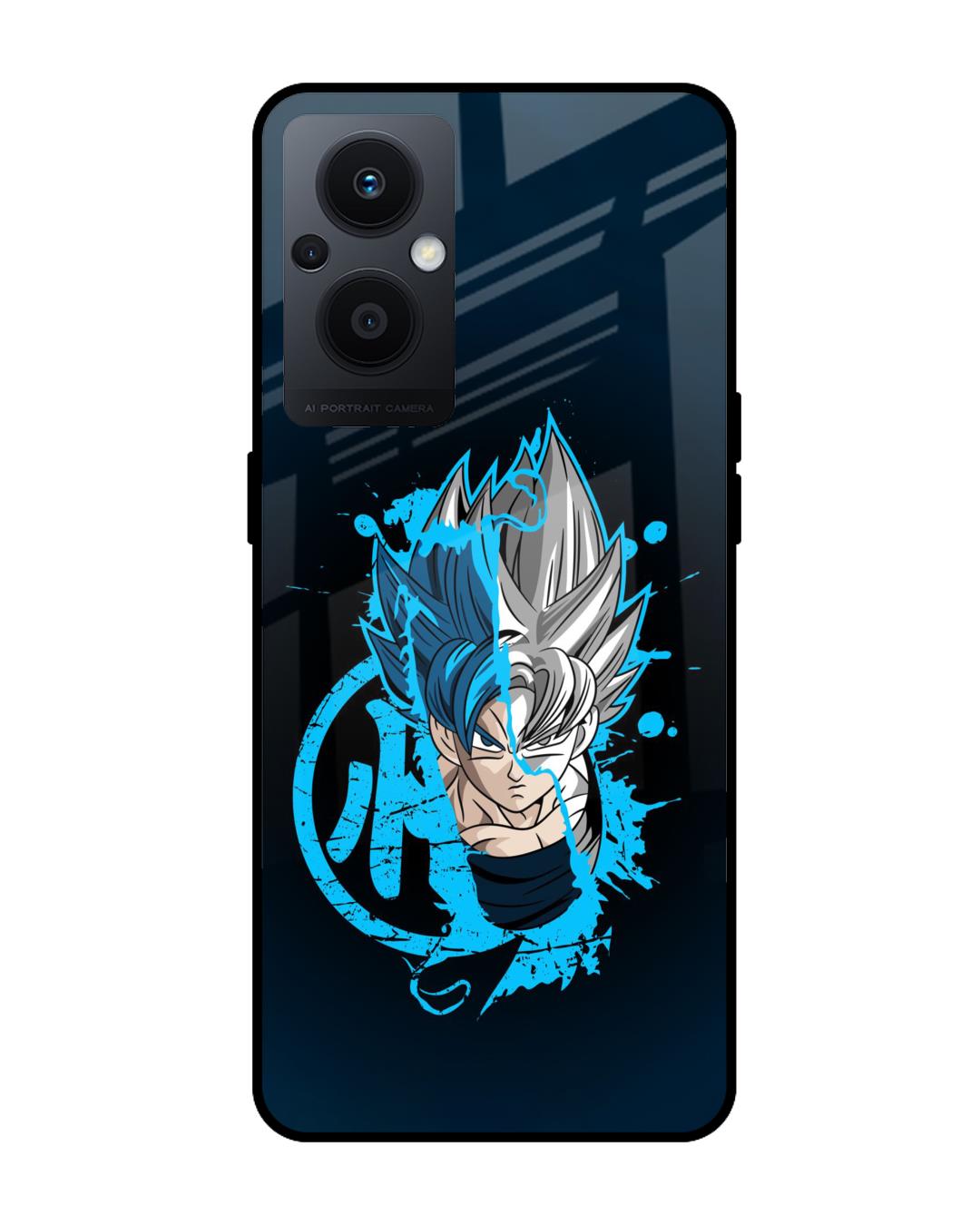 Buy Goku Brush Art Premium Glass Case For OPPO F21 Pro 5G Shock Proof