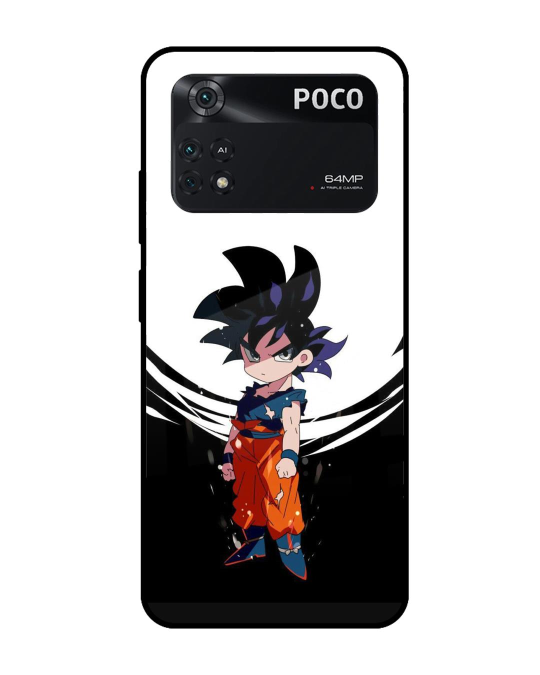 Buy Goku Chibi Premium Glass Case For Poco M Pro Shock Proof Scratch