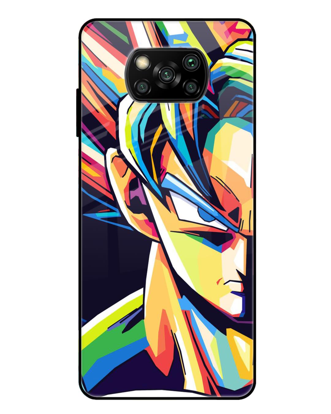 Buy Goku Pop Art Premium Glass Case For Xiaomi Poco X3 Shock Proof