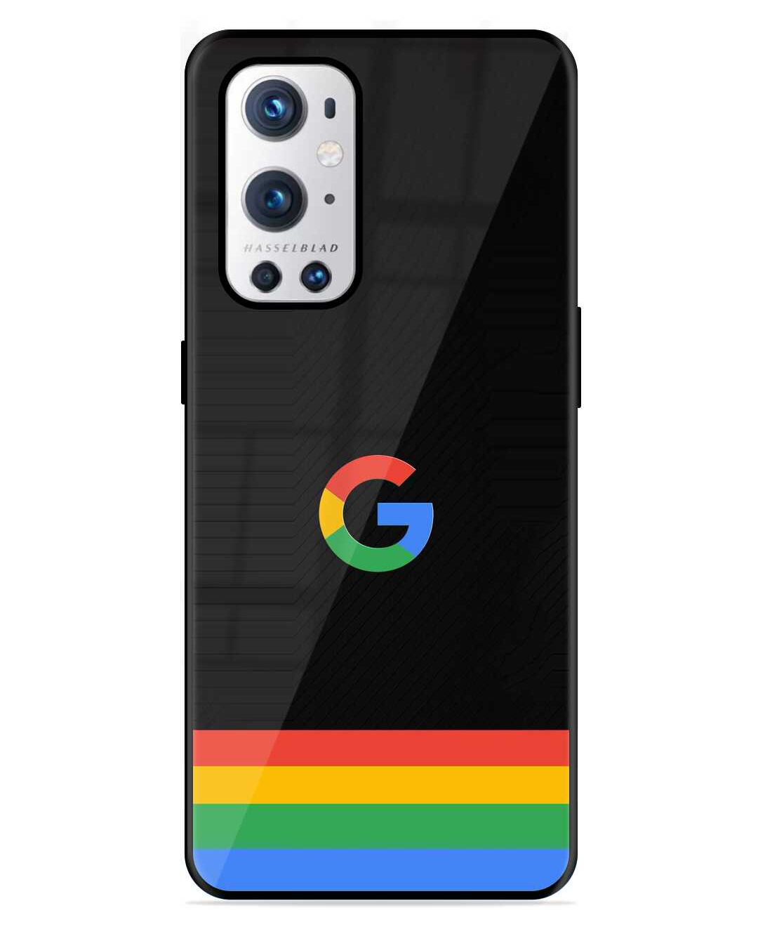 Buy Google Logo Art Premium Glass Case For OnePlus 9 Pro Shock Proof