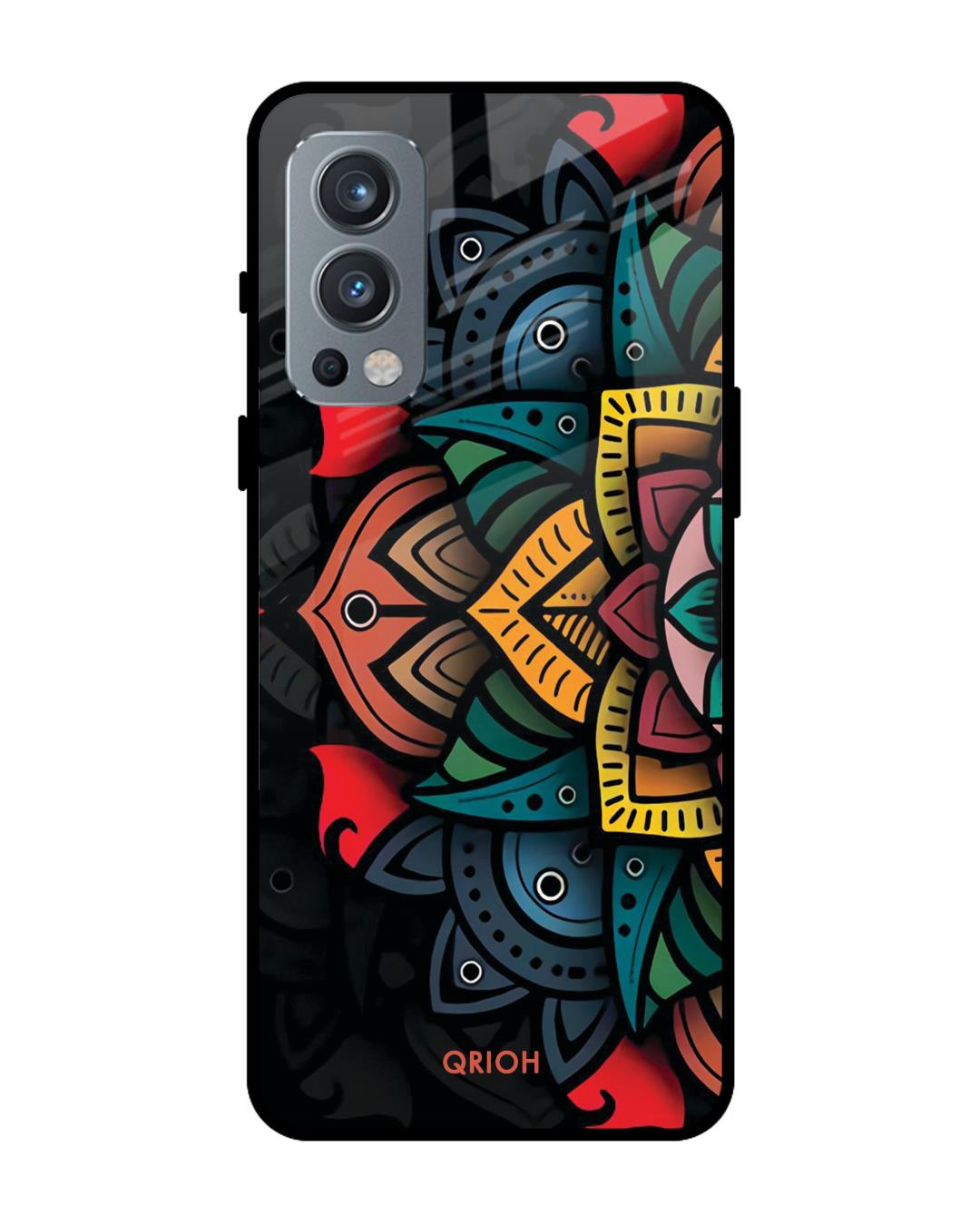 Buy Gorgeous Flower Printed Premium Glass Cover For OnePlus Nord 2 5G