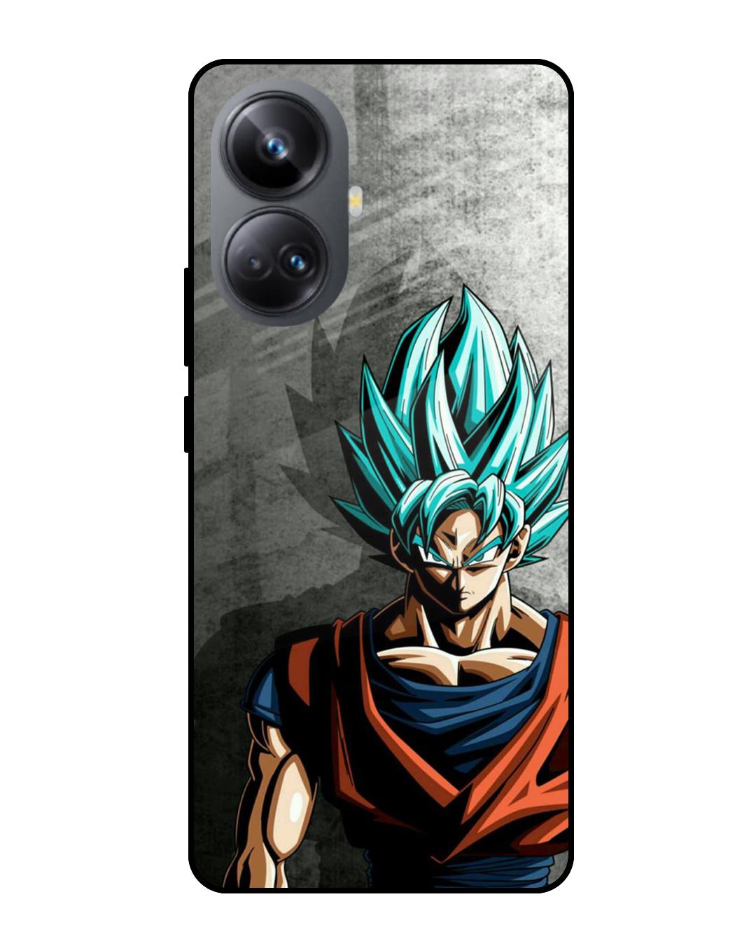 Buy Grunge Goku Premium Glass Case For Realme 10 Pro 5G Shock Proof