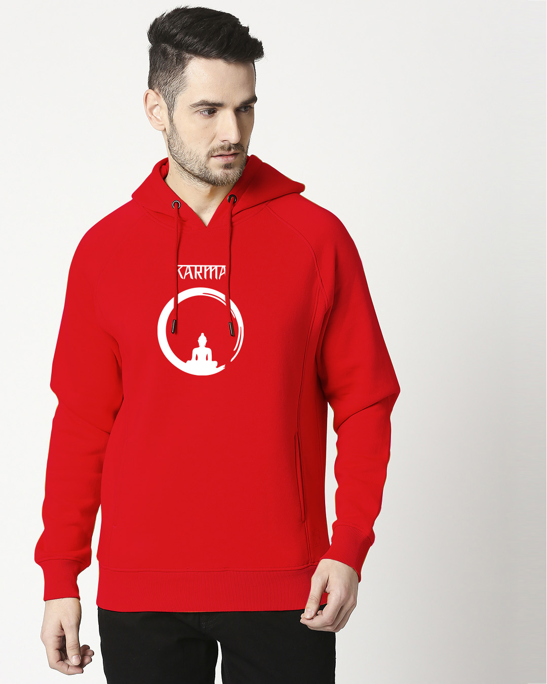 Karma Cycle Cut & Sew Sweatshirt Hoodie Men' Printed Cut & Sew Sweatshirt Hoodie Bewakoof.com, Red
Karma Cycle Cut & Sew Sweatshirt Hoodie Men' Printed Cut & Sew Sweatshirt Hoodie Bewakoof.com, Red