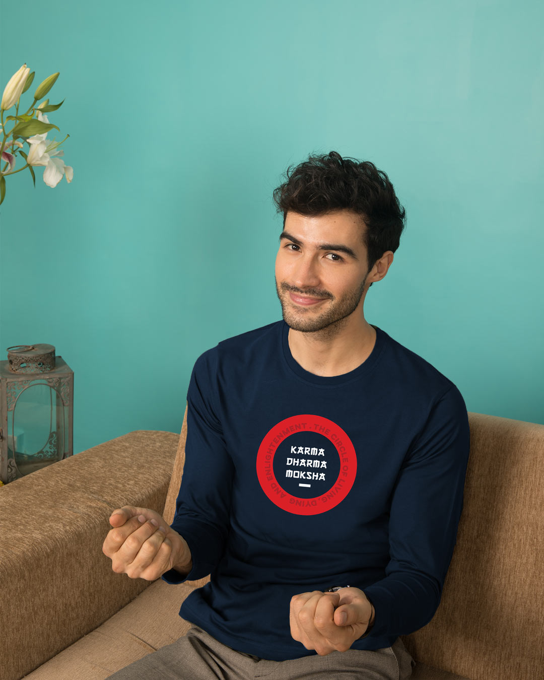 Karma Dharma Moksha Full Sleeve T-Shirt Navy Blue Men' Printed Full Sleeve T-Shirt Bewakoof.com
Karma Dharma Moksha Full Sleeve T-Shirt Navy Blue Men' Printed Full Sleeve T-Shirt Bewakoof.com