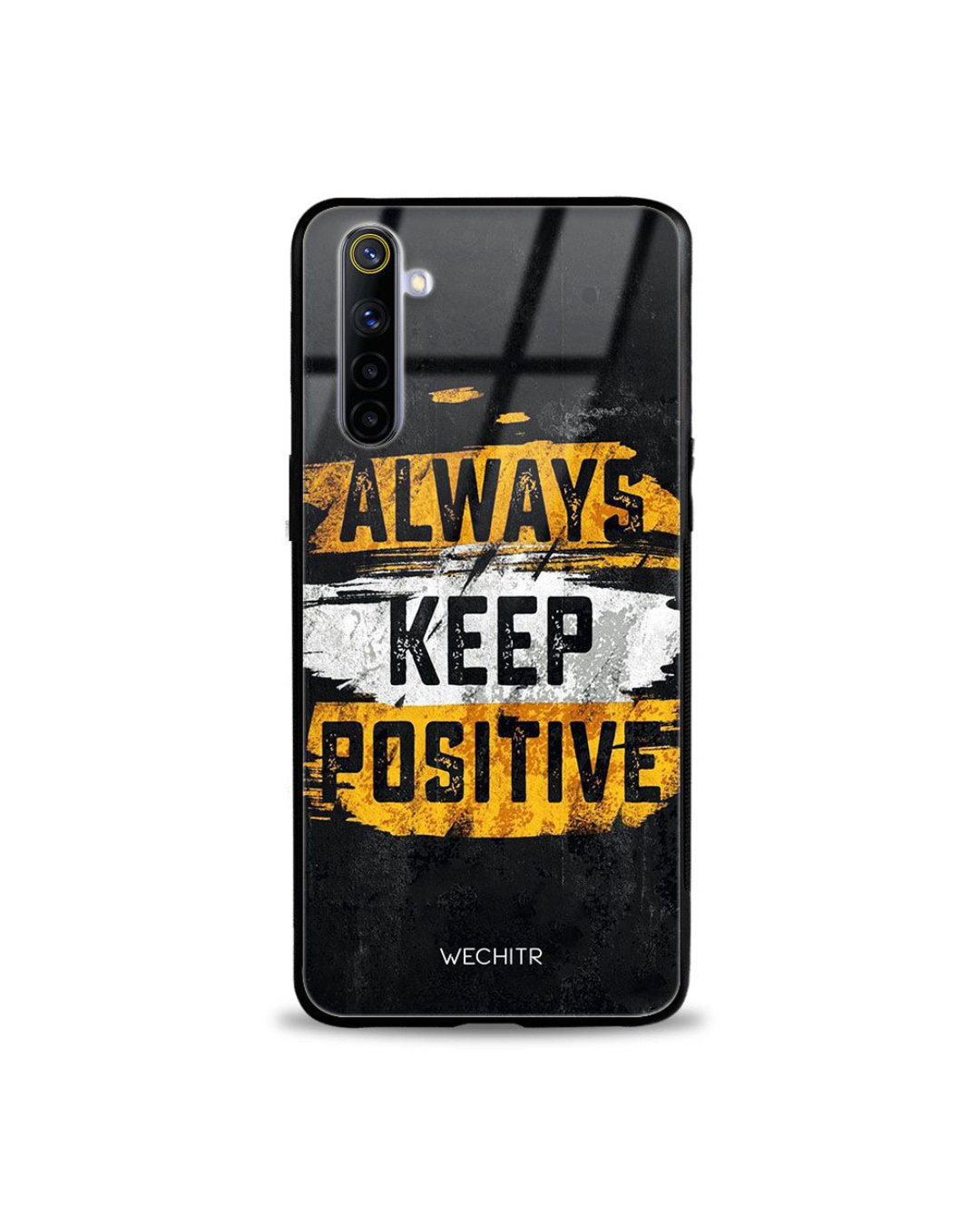 Buy Always Keep Positive Printed Premium Glass Cover For Realme