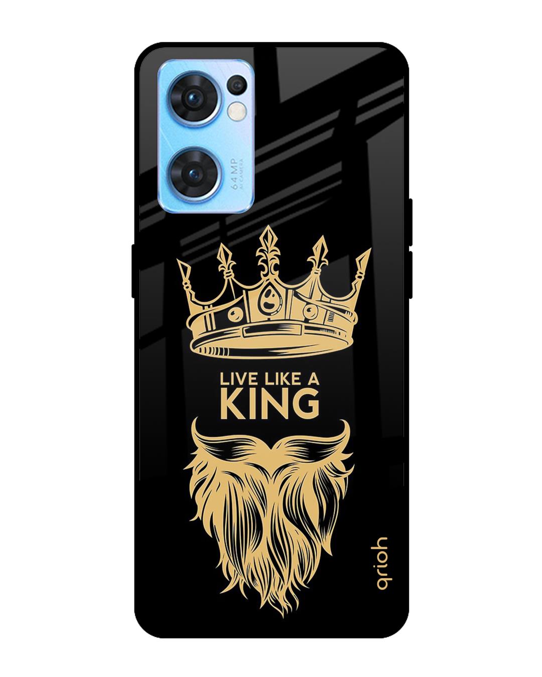 Buy King Life Printed Premium Glass Cover For Oppo Reno7 5G Impact