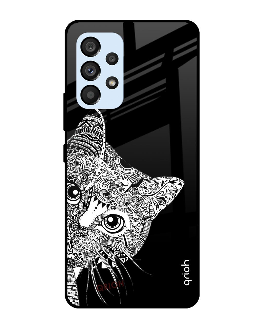 Buy Kitten Mandala Printed Premium Glass Cover For A53 5G Impact