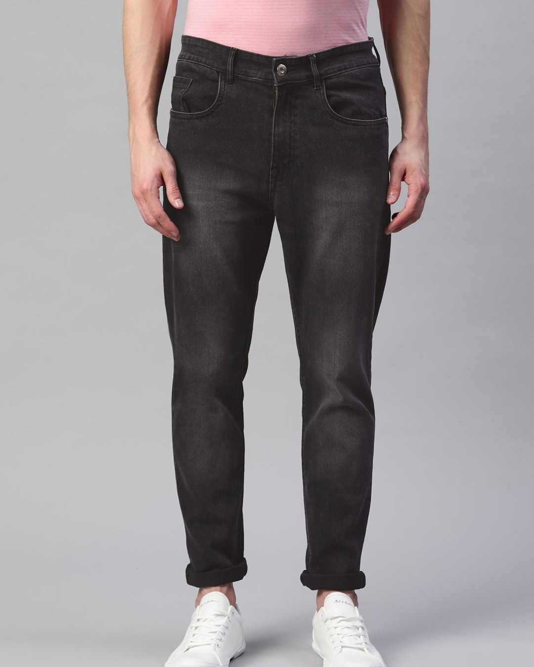 Buy Men S Black Slim Fit Jeans Online At Bewakoof