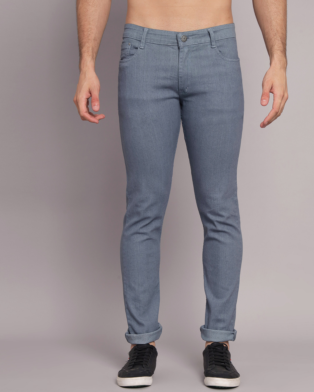 Buy Men S Grey Slim Fit Jeans For Men Grey Online At Bewakoof