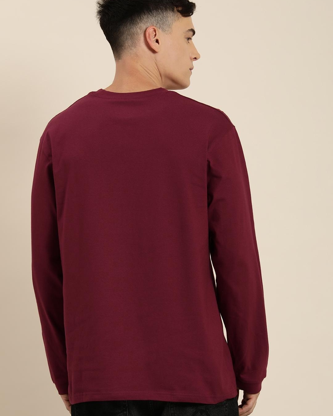 Buy Men S Maroon Oversized T Shirt Online At Bewakoof