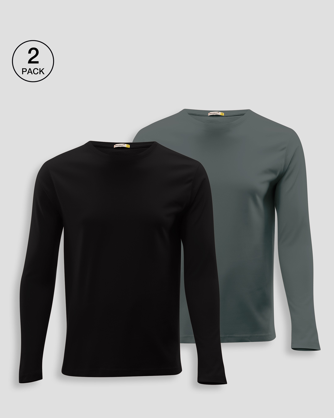 Men' Plain Full Sleeve T-shirt Pack of 2 (Black & Grey) Men' Plain Full Sleeve T-shirt - Pack of 2 Bewakoof.com
Men' Plain Full Sleeve T-shirt Pack of 2 (Black & Grey) Men' Plain Full Sleeve T-shirt - Pack of 2 Bewakoof.com