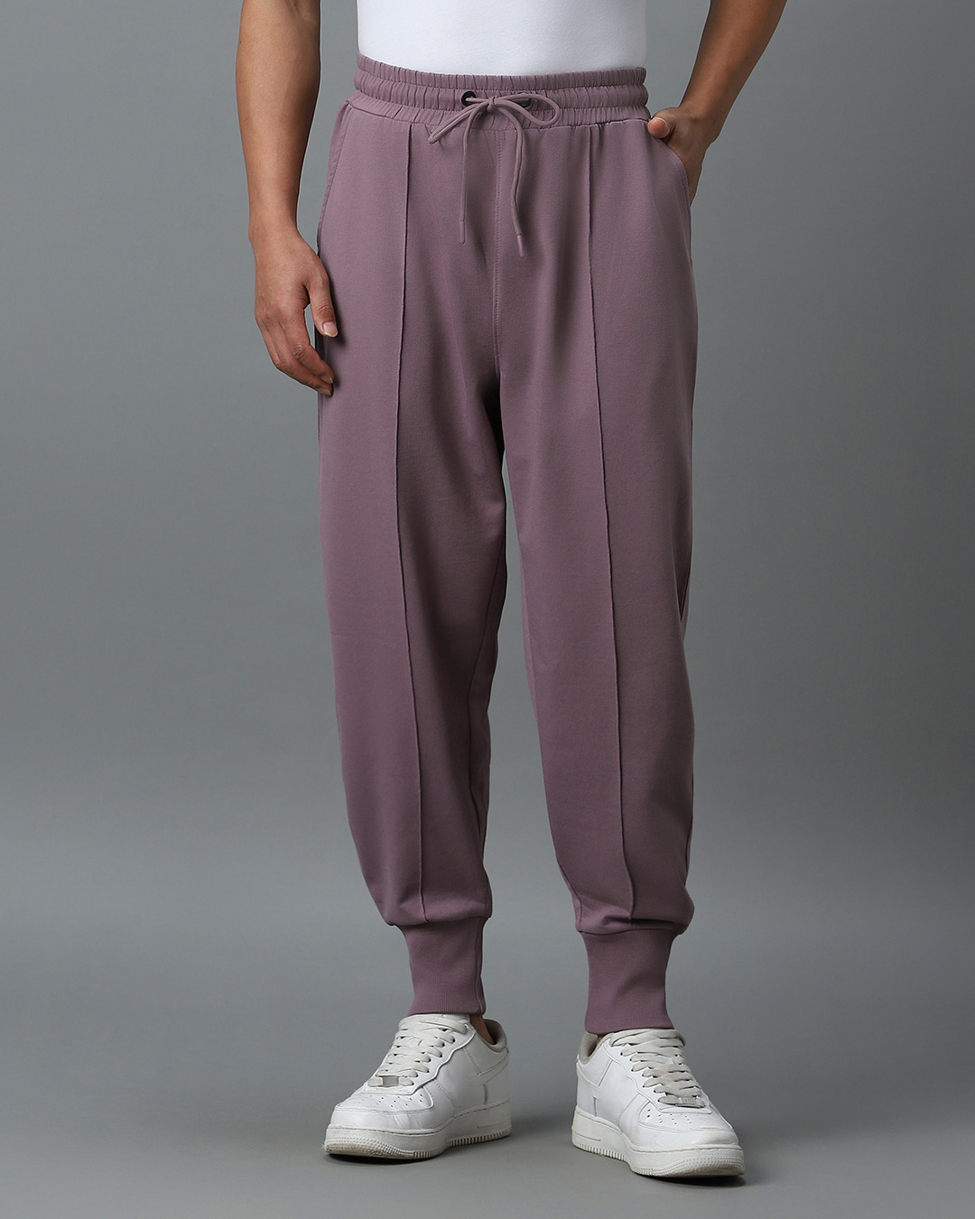 Buy Men S Purple Oversized Joggers Online At Bewakoof