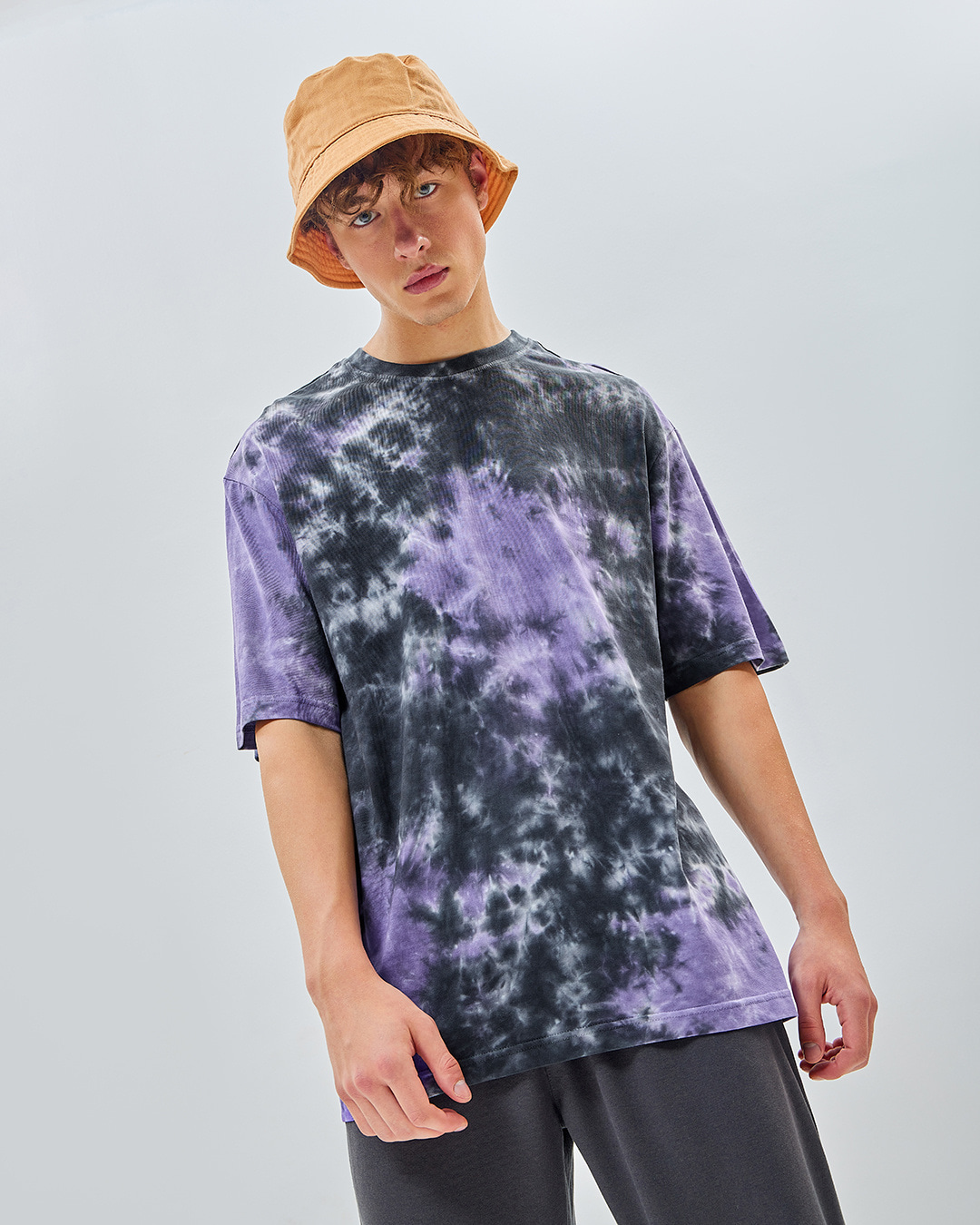 Buy Men S Black White Tie Dye Oversized T Shirt Online At Bewakoof