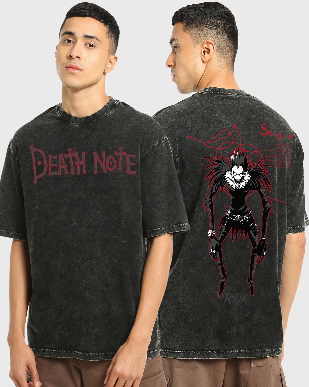 Buy Men S Black The Ryuk Graphic Printed Oversized T Shirt Online At