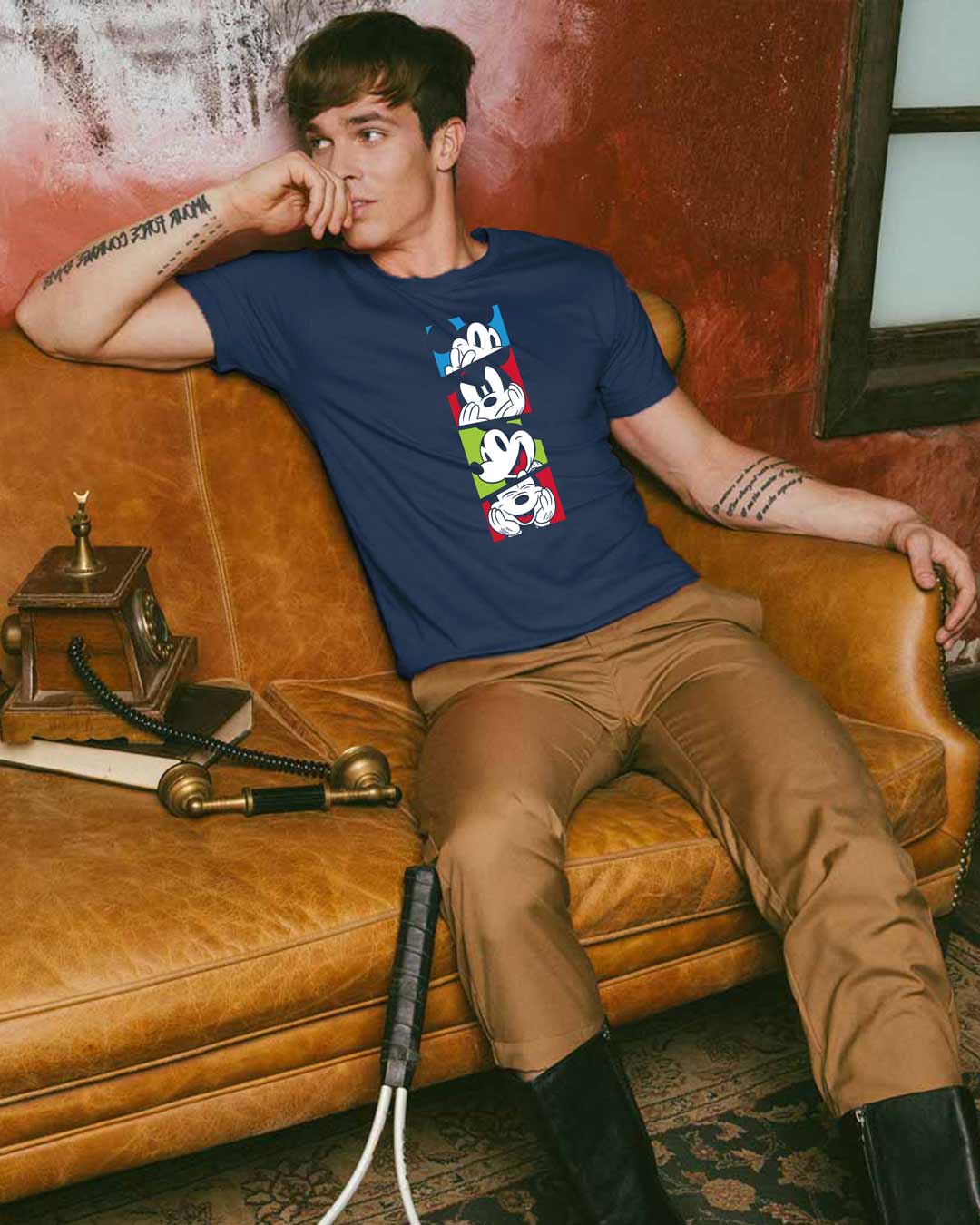 Mickey Pop Block Half Sleeve T-Shirt (DL) Navy Blue Men' Printed T-Shirts Bewakoof.com
Mickey Pop Block Half Sleeve T-Shirt (DL) Navy Blue Men' Printed T-Shirts Bewakoof.com
