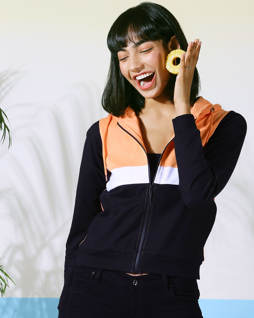 Orange Rush Colorblock Fleece Zipper Hoodie Women' Plain Color Block Zipper Full Sleeves Hoodie Bewakoof.com, Black-orange-white
Orange Rush Colorblock Fleece Zipper Hoodie Women' Plain Color Block Zipper Full Sleeves Hoodie Bewakoof.com, Black-orange-white