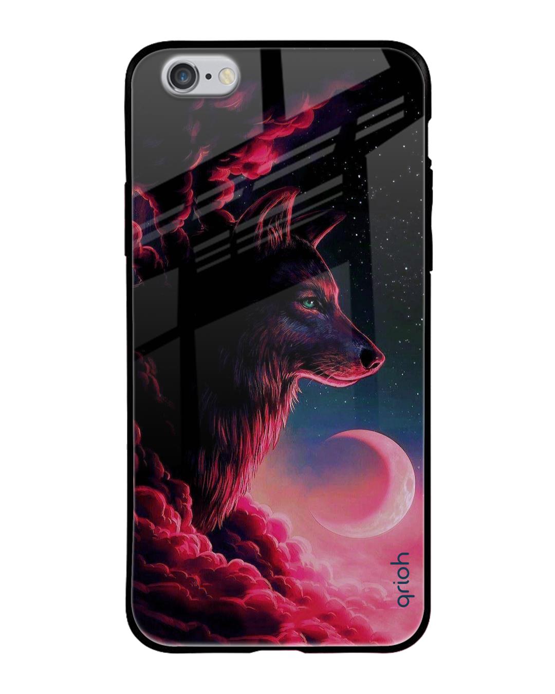 Buy Moon Wolf Printed Premium Glass Cover For Iphone S Impact