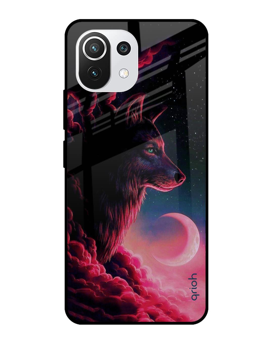 Buy Moon Wolf Printed Premium Glass Cover For Mi Lite Ne G Impact