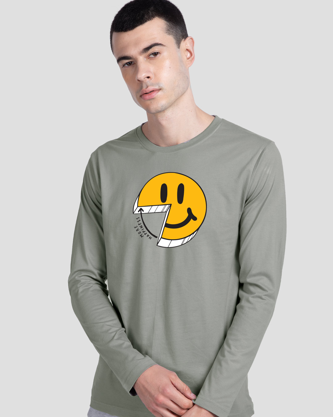 More Happiness Full Sleeve T-Shirt Men' Printed Full Sleeve T-Shirt Bewakoof.com, Grey
More Happiness Full Sleeve T-Shirt Men' Printed Full Sleeve T-Shirt Bewakoof.com, Grey