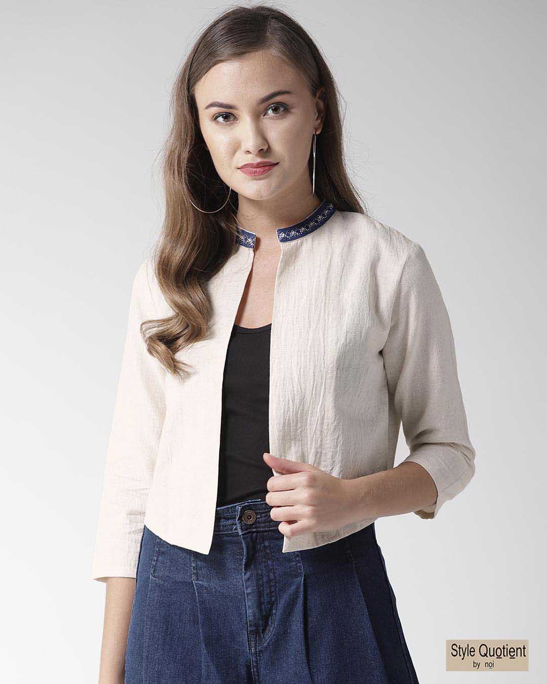 Style Quotient Women Off-White Solid Open Front Shrug Style Quotient Women Off-White Solid Open Front Shrug with Crochet Lace On Neck Band Bewakoof.com
Style Quotient Women Off-White Solid Open Front Shrug Style Quotient Women Off-White Solid Open Front Shrug with Crochet Lace On Neck Band Bewakoof.com