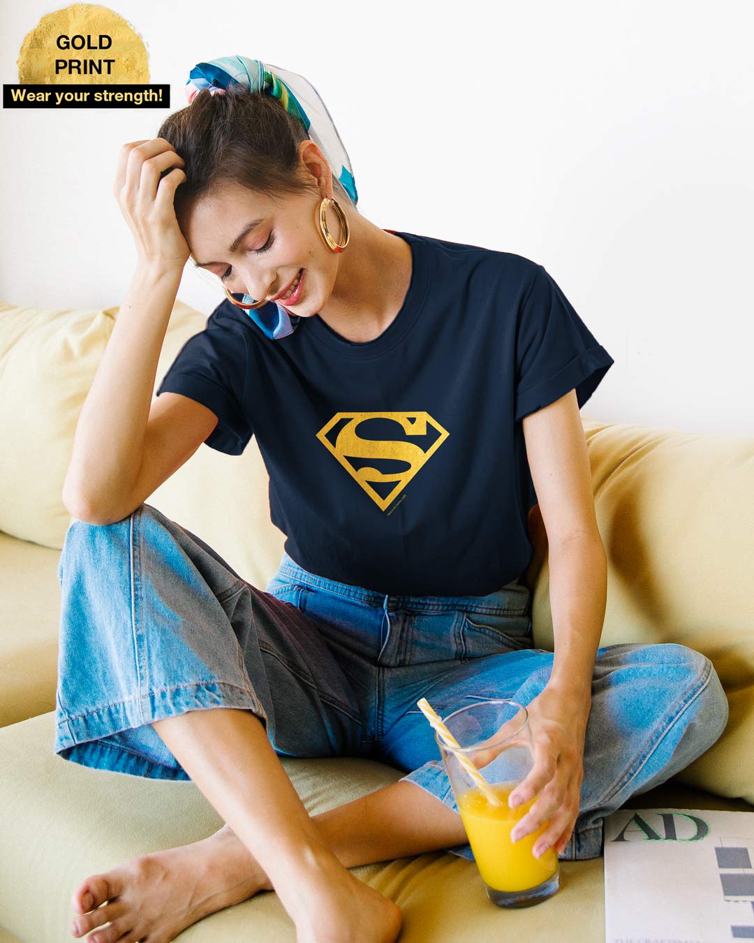 Superman Gold Boyfriend T-Shirts Navy Blue (SML) Women' Printed Boyfriend T-Shirts Bewakoof.com
Superman Gold Boyfriend T-Shirts Navy Blue (SML) Women' Printed Boyfriend T-Shirts Bewakoof.com