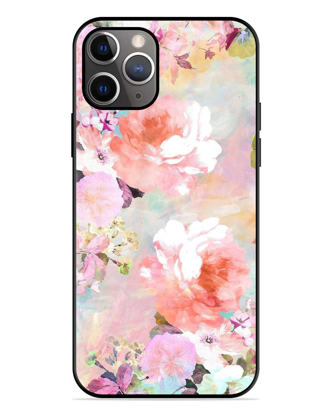 Buy Watercolor Flower Art Premium Prined Glass Covers For Apple Iphone