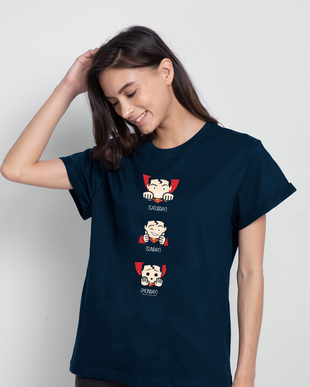 Weekend Superman Emoji Boyfriend T-Shirts (SML) Women' Printed Boyfriend T-Shirts Bewakoof.com, Blue
Weekend Superman Emoji Boyfriend T-Shirts (SML) Women' Printed Boyfriend T-Shirts Bewakoof.com, Blue