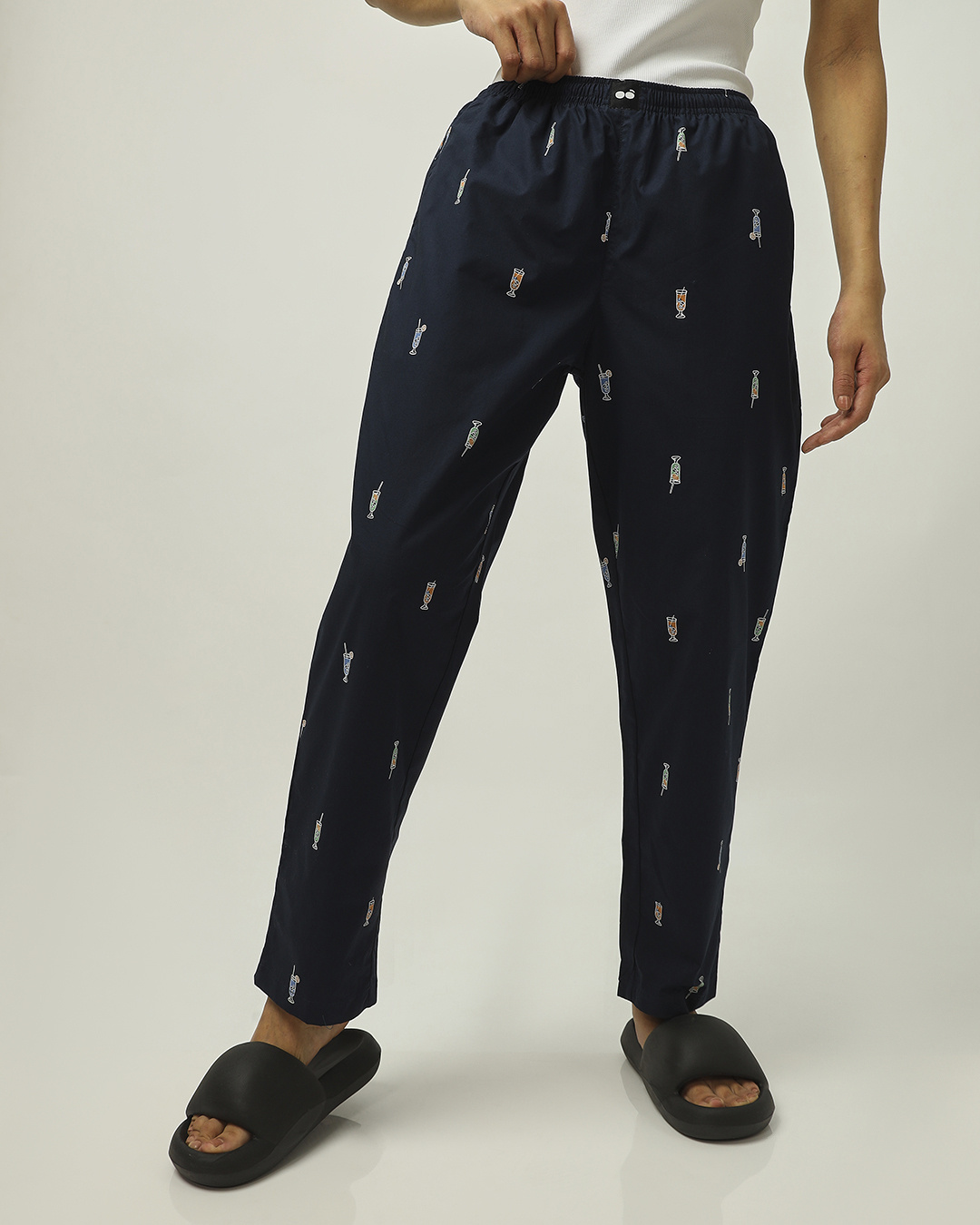 Buy Women S Blue All Over Printed Pyjamas Online In India At Bewakoof