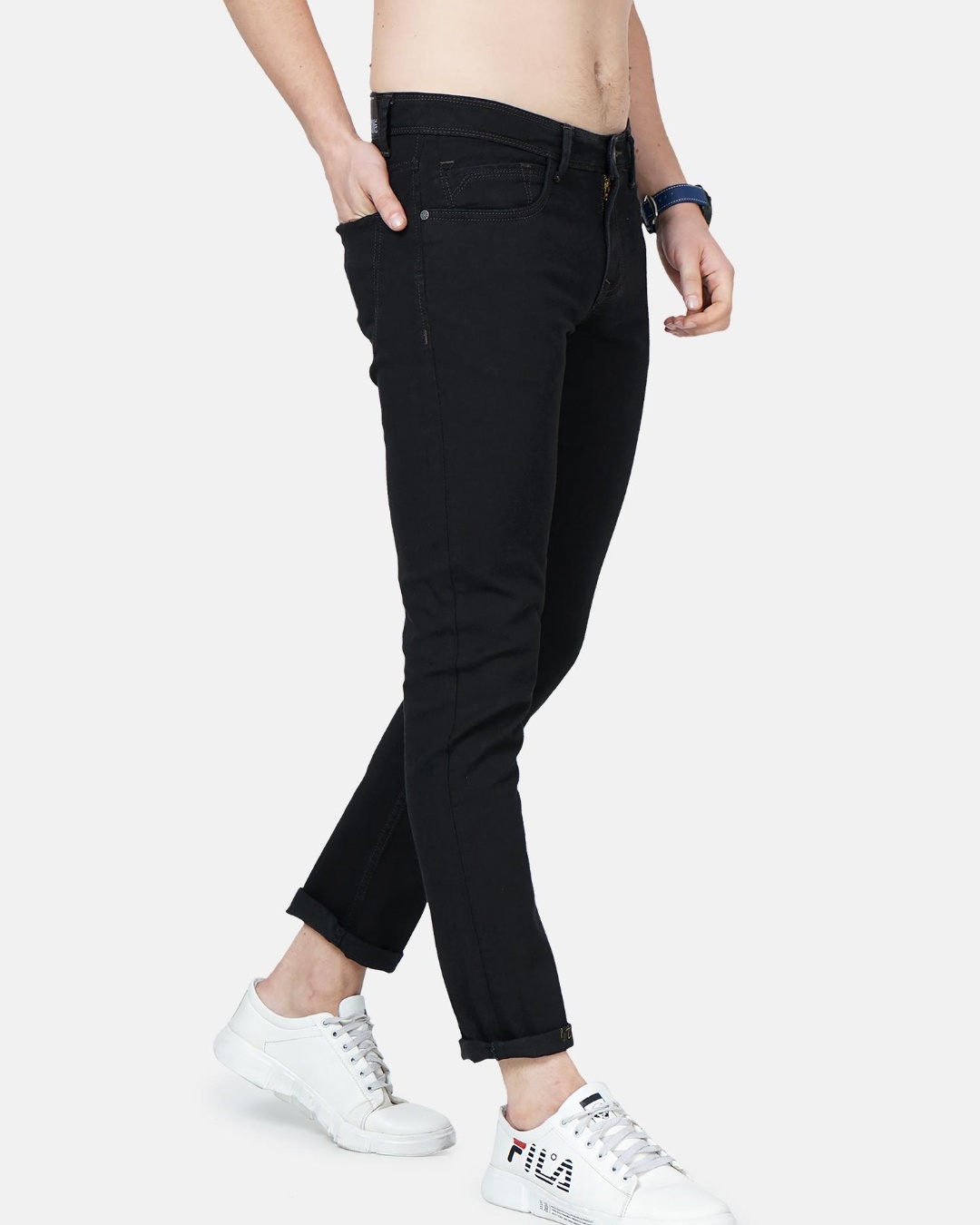 Buy Men S Black Slim Fit Jeans For Men Black Online At Bewakoof