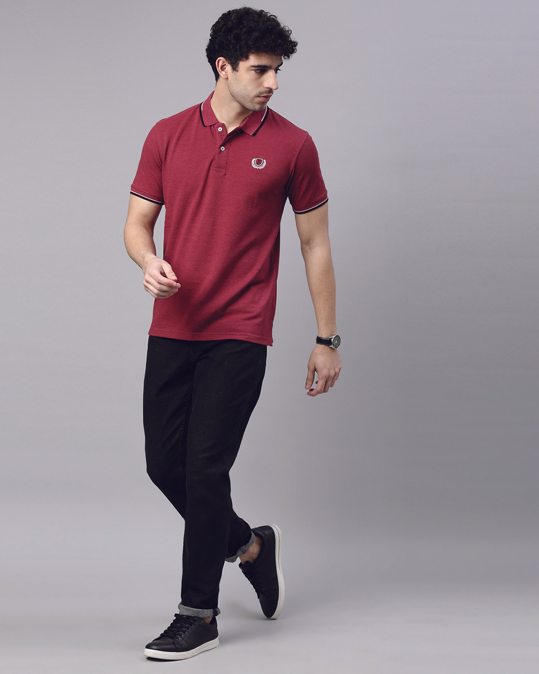 Buy Men S Maroon Polo T Shirt Online At Bewakoof