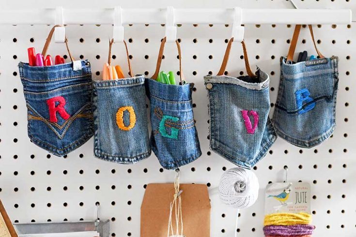 reuse old jeans - Wall Hanging
