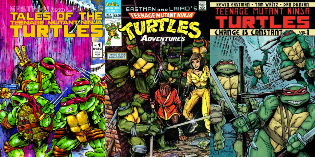 The evolution of the Teenage Mutant Ninja Turtles' looks over the