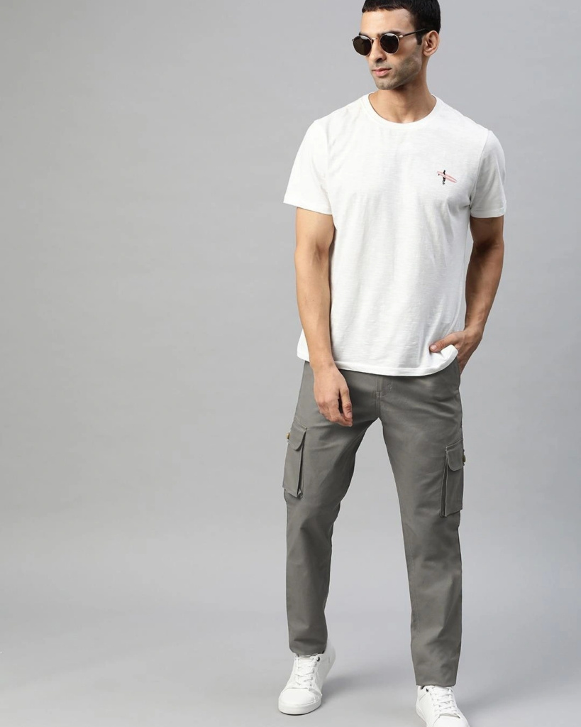 Buy Steel Grey Gap Twill Cotton Mens Cargo Pants Online | Tistabene -  Tistabene