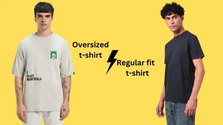difference between oversized t shirt and Regular fit t shirt