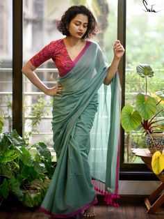 Chic Cotton Sarees for pongal dress