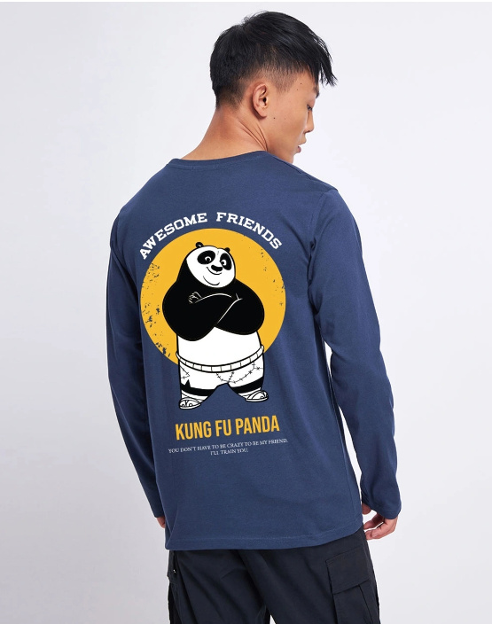 men wearing Kung Fu Panda sweat shirt
