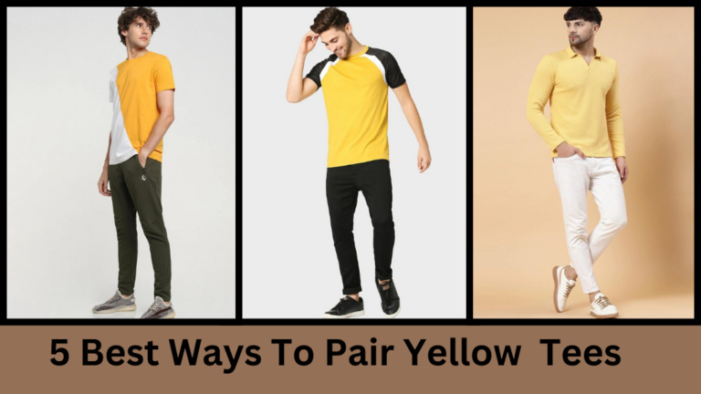 yellow t shirt combination for men