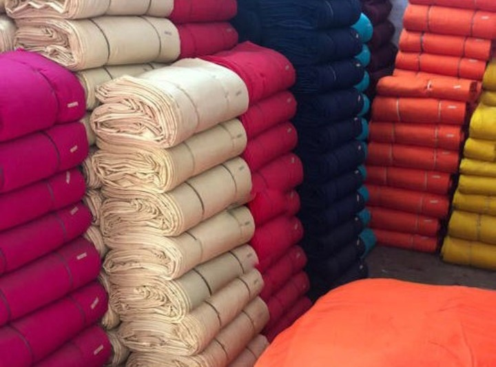 piles of Rayon fabric