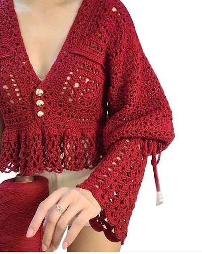women wearing Crochet Shirt