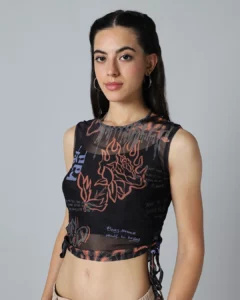 mesh top with Black Skirt