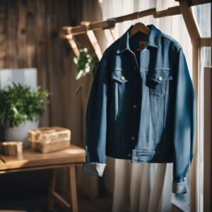 denim jacket with black dress